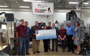 Productivity Presents Gene Haas Foundation Check to Chippewa Valley Tech College