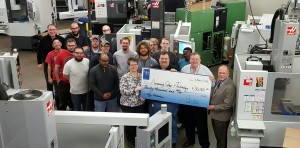 Productivity Presents Gene Haas Foundation Check to Dunwoody Tech College